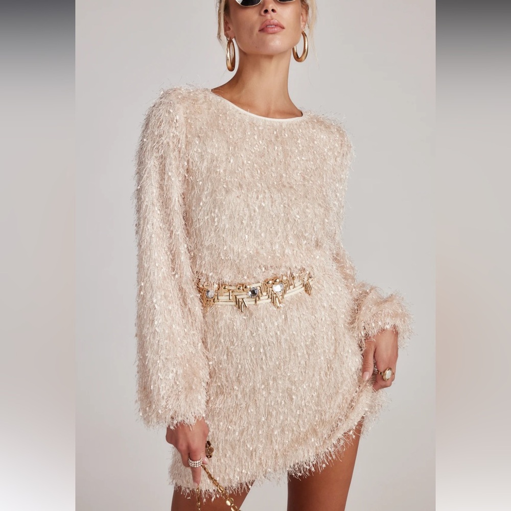 Cream, fringe dress by 12th tribe
